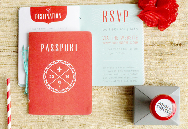 Red-Aqua-Passport-Destination-Wedding-Invitations-Two-if-by-Sea-Studios