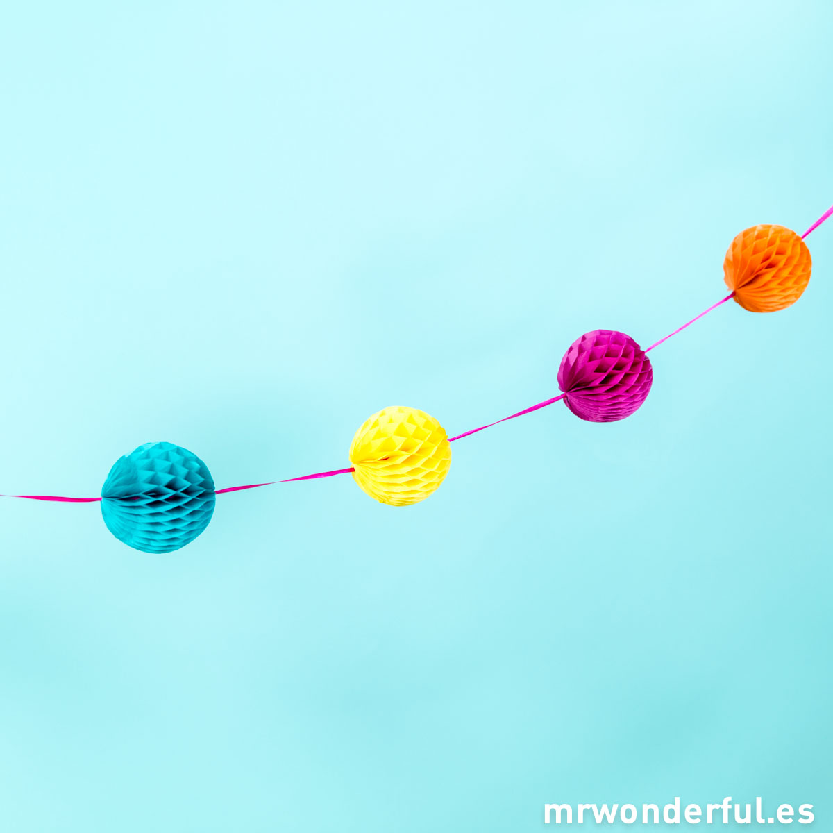 Mr.Wonderful guirnalda de globos de papel de colores