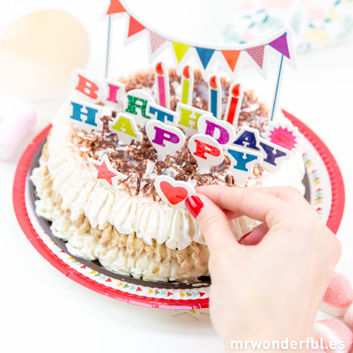 Mr.Wonderful decoración para pasteles Happy Birthday