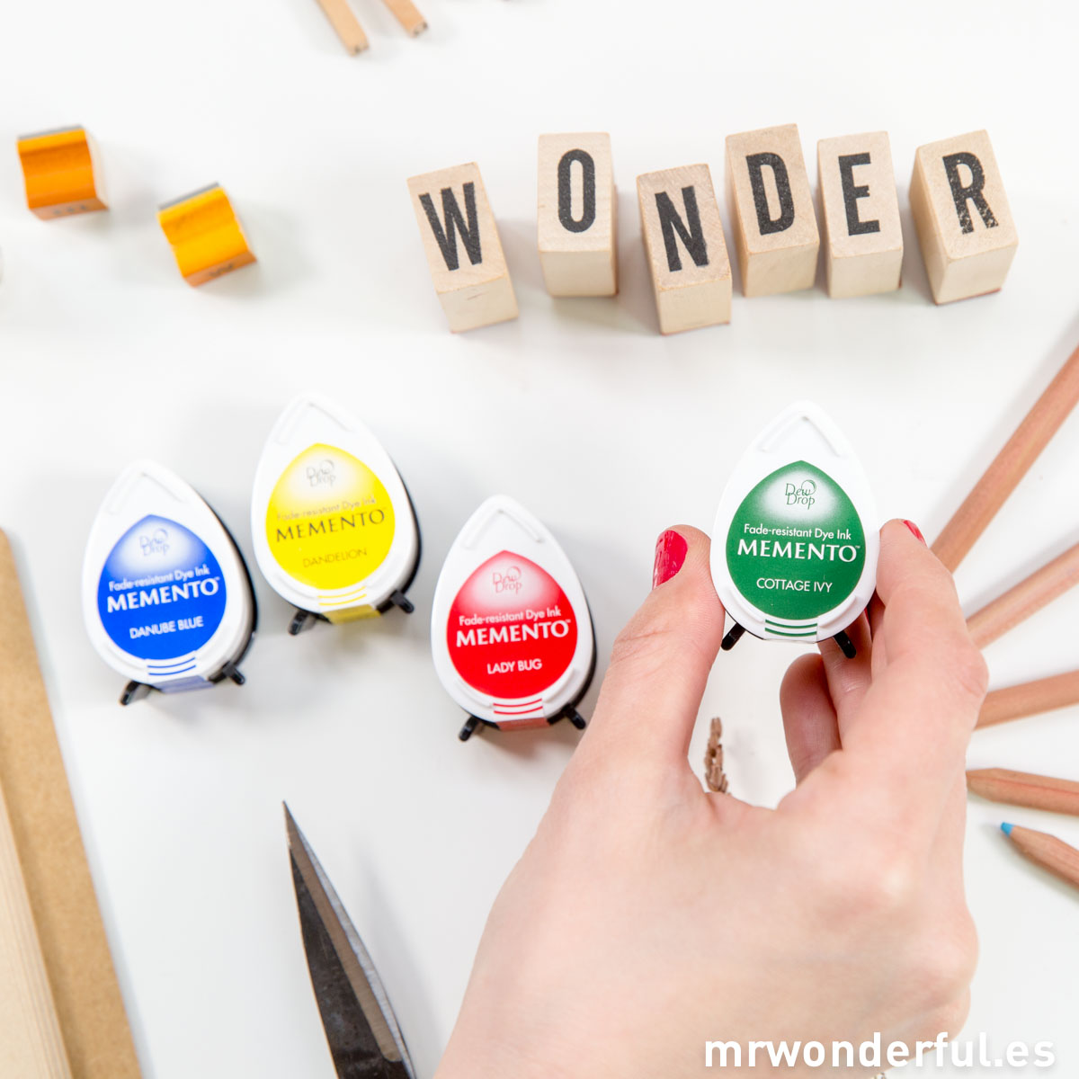 Mr.Wonderful set de 4 mini tintas de colores