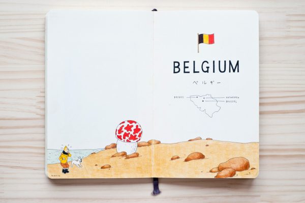 cuadernos de viaje de Bélgica. Yoshie Kondo