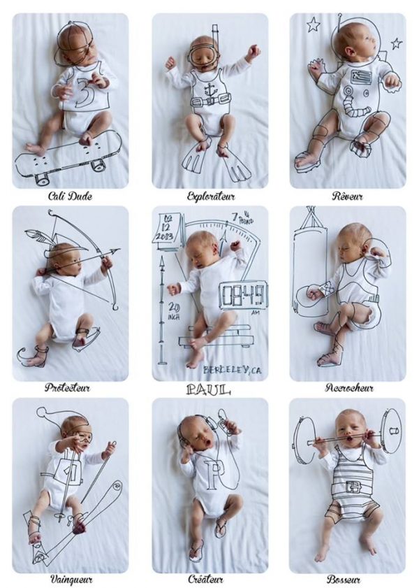 montage photos de bébé créatives