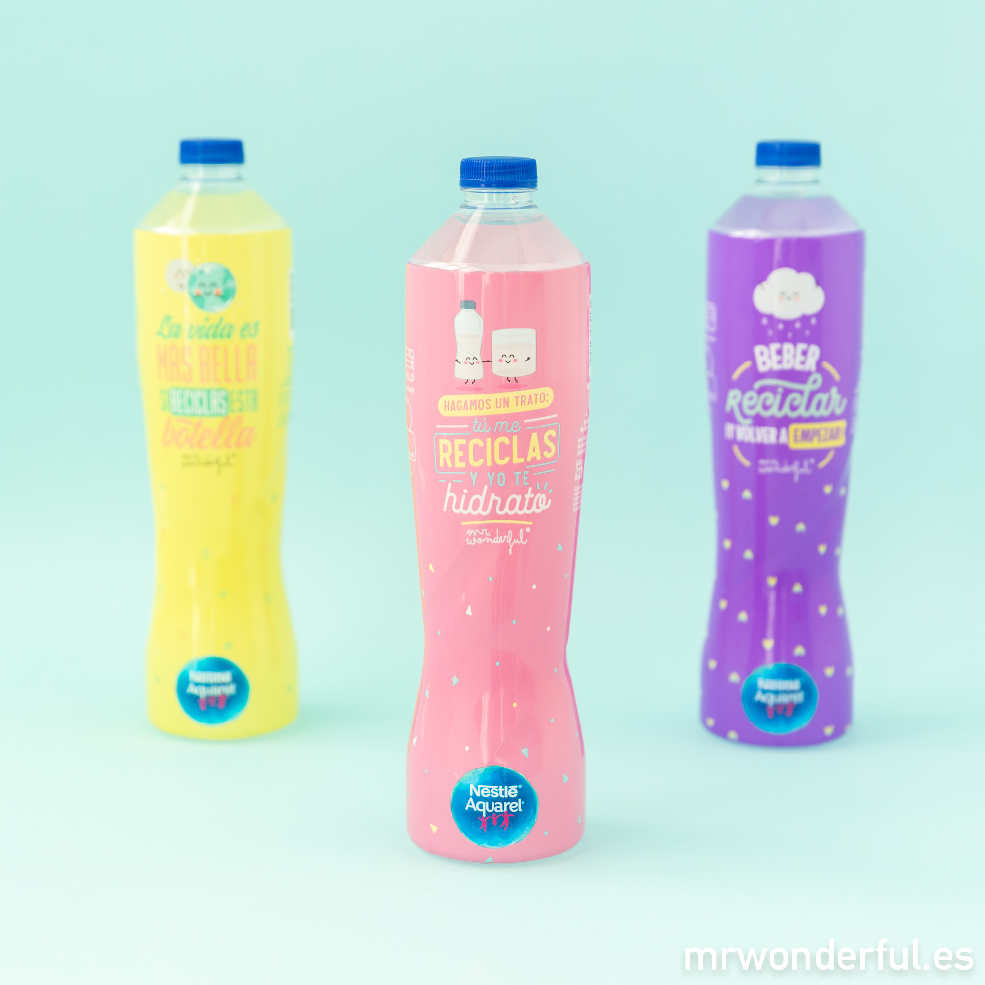 Nuevo formato de Nestlé Aquarel con diseño de Mr. Wonderful