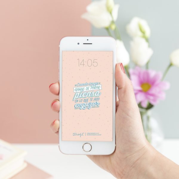 Fondo de pantalla descargable gratis con frase motivadora Mr. Wonderful octubre smartphone teléfono móvil