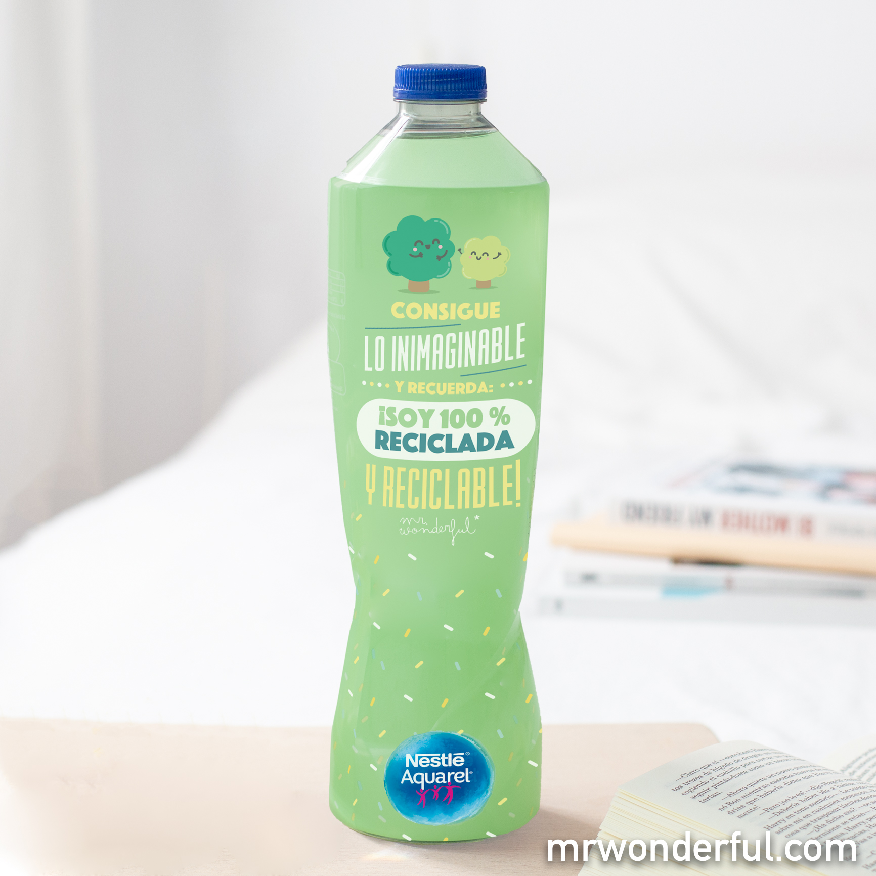 Las botellas de agua Nestlé Aquarel by Mr. Wonderful para hidratarte on the  GO, ¡vuelven con todo su flow! - muymolon