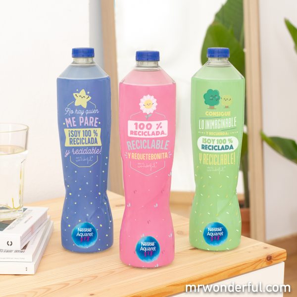 Las botellas Nestlé Aquarel by Mr. Wonderful y cómo mantener unos hábitos saludables. 