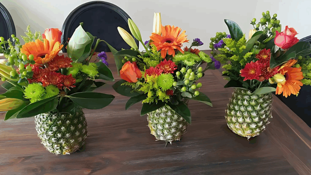 tutorial diy como hacer un centro de mesa de pina